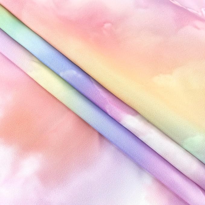 HVEST Rainbow Cloud Tapestry Wall Hanging - Pink Cloud With Glow Sunshine in Pastel Sky, Aesthetic Nature Landscape for Living Room Bedroom Decor, 80x60 Inches-Ruum Studio Home