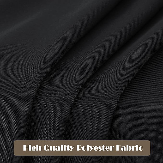 sancua 8 Pack Black Tablecloth 60 x 84 Inch, Rectangle Table Cloth for 4ft Tables - Stain and Wrinkle Resistant Washable Polyester Table Cover for Dining Wedding Banquet Party Buffet Restaurant-Ruum Studio Home