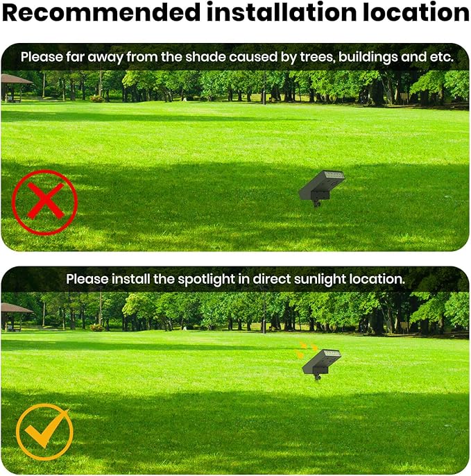 Solar Pathway Lights Outdoor, Dimmable Solar Spot Light IP65 Waterproof, 500LM 3000K Solars Outdoor Lighting for Walkway Landscape Lawn Yard-Ruum Studio Home