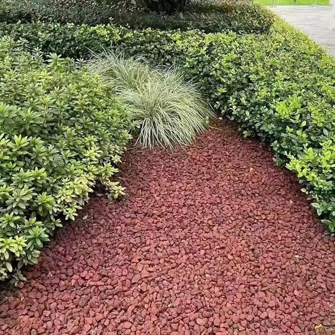 5LB Succulent and Cactus Gravel Pebbles, 1/5 Inch Natural Decorative Polished Stones, River Rocks for Vases Gardening Indoor and Outdoor Decorative Rocks, Red-Ruum Studio Home