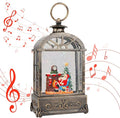 Christmas Snow Globes Lantern,Musical Snow Globe,Christmas Decorations Indoor for Home,Battery Or USB Powered,with 6 Hour Timer,Christmas Lantern for Festival Decoration,Santa Claus-Ruum Studio Home
