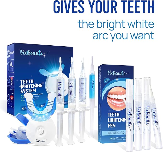 VieBeauti Teeth Whitening Pen (4 Pcs), 40+ Uses, Effective, Painless, No Sensitivity, Travel-Friendly, Easy to Use, Beautiful White Smile, Mint Flavor-Ruum Studio Home