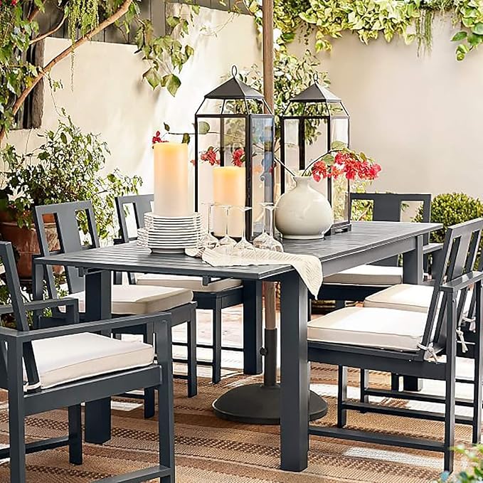Homemory 4" x 8" Waterproof Outdoor Flameless Candles, Battery Operated Flickering LED Pillar Candles with Remote and Timers for Indoor Outdoor Lanterns, Long Lasting, Large, Dark Ivory, Set of 4-Ruum Studio Home