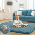 Baby Play Mat for Floor Tummy Time Nursery Rug Muscle Area Rug Playroom Rug Tatami 50 * 50" Memory Foam 1.3" Thick Crawling Mat For Babies,Toddlers, Infants, Kids,Floor Mat(Green)-Ruum Studio Home