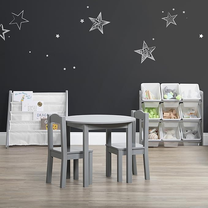 Humble Crew 9-Bin Toy Organizer – Inspire Grey with White Plastic Bins, 3-Tier Storage Solution for Kids' Playrooms and Nurseries-Ruum Studio Home