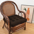 Large Chair Cushions with Handle, 20"x 20" Bite-Size Memory Foam Seat Cushions for Wicker Chair, Patio Non-Slip Rattan Chair Pads, Square Floor Cushion, Brown-Ruum Studio Home