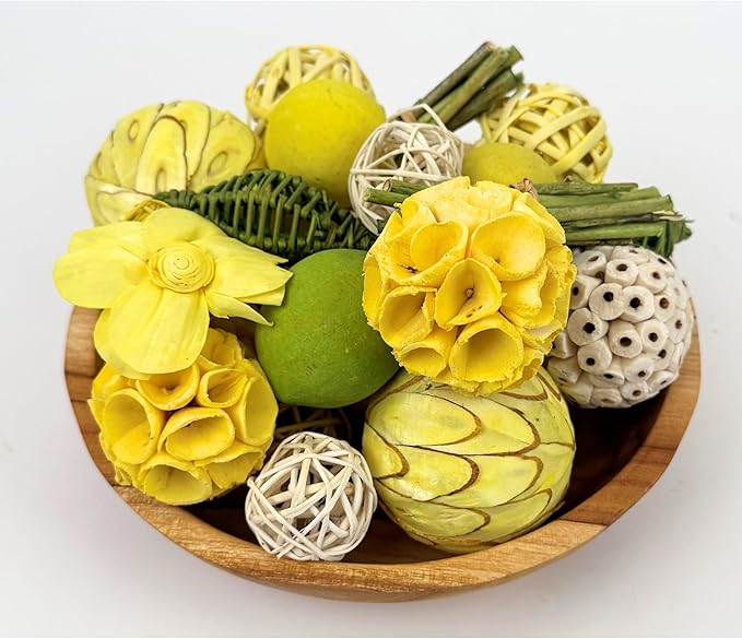 ANDALUCA Decorative Balls Bag Bowl Filler Home Decor (Yellow)-Ruum Studio Home