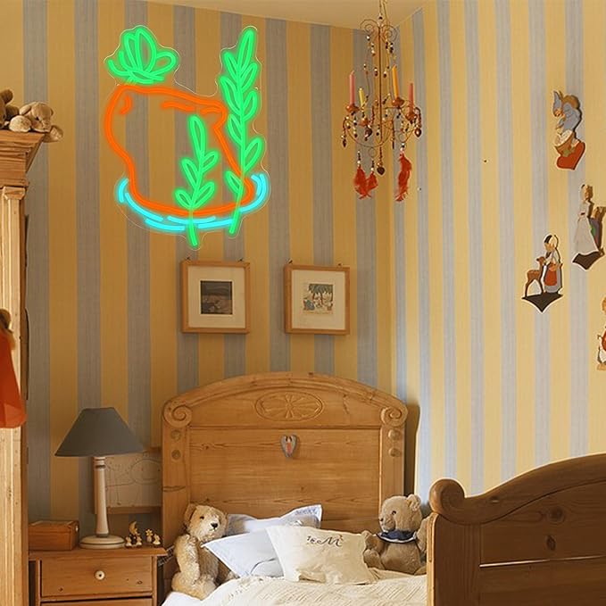 LISIGNVE Capybara Swim Neon Sign Butterfly Led Sign Dimmable Switch Cartoon Animal Neon Light Sign for Children’s Room Cute Capybara Neon Light for Bedroom Pet Shop Water Park Wall Decor-Ruum Studio Home