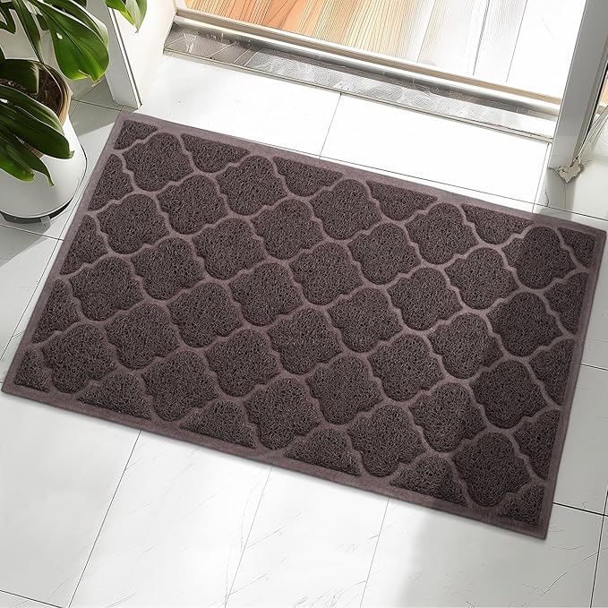 Door Mat Outdoor, 29x17, Welcome Mats for Entryway, Front Doormat for Home Entrance, Patio, Garage, RV Mats for Outside, Indoor Floor Mat, Durable, Non-Slip, Catches Muddy and Dirt(Brown)-Ruum Studio Home