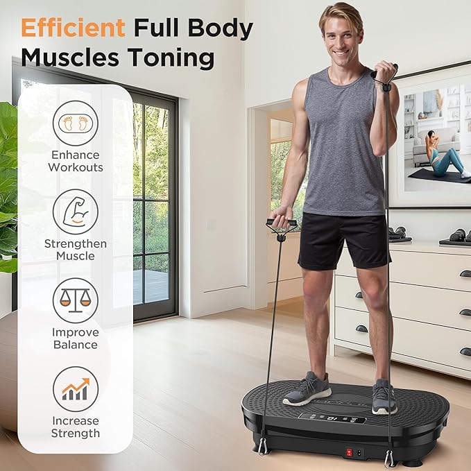 FEIERDUN Vibration Plate Exercise Machine, Vibration Plate for Lymphatic Drainage, Power Plate Vibration Platform for Weight Loss, Toning & Wellness-Ruum Studio Home