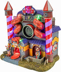 Carnival Funhouse Clown Theme Spooky Halloween Village Multi-Color LED Lights, Motion and Music 9.25" x 5.75" x 9.5"-Ruum Studio Home