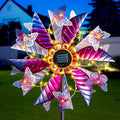 Solar Wind Spinners for Yard and Garden - 61.5 Inch 360° Metal Large Wind Sculptures Outdoor Clearance Kinetic Windmills with Vine String Shining LED Lights for Patio, Lawn Garden Decoration-Ruum Studio Home