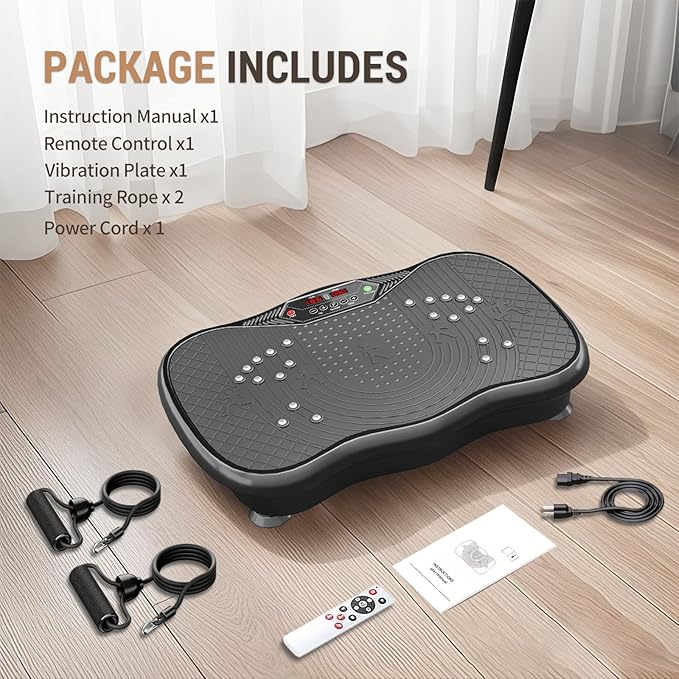 Vibration Plate Exercise Machine,Vibration Plate for Lymphatic Drainage,Whole Body Vibration Platform Portable Home for Weight Loss Muscle Toning & Fitness.-Ruum Studio Home