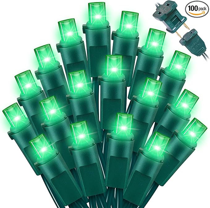 100 Count Green- String Lights - 21.6FT LED Christmas Lights, Mini led Lights for Indoor Outdoor Home Holiday Party Wedding Independence Day Decoration-Ruum Studio Home