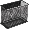 4.5'' × 2.2'' × 3.5'' Magnetic Basket for Whiteboard Black Magnetic Basket for fridge, Magnetic Locker Organizer Holder with 4 Strong Magnets, Magnetic Holder for Refrigerator Locker,-Ruum Studio Home