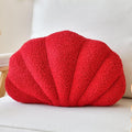 Red Seashell Throw Pillows, Shell Shaped Throw Pillows, 13 Inch Soft Home Decorative Pillow Plush Cushion for Bed Couch Living Sofa Room Decor Accent Throw Pillow-Ruum Studio Home