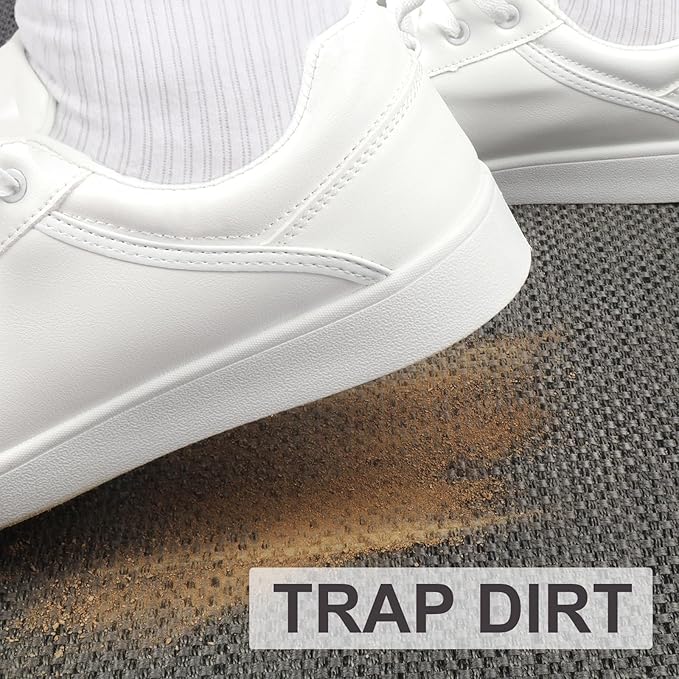 LEKEEPGO Door Mat 17"x29", Non Slip Door Mat Indoor Entrance, Rubber Backing Indoor Door mat Washable Absorbent Low-Profile Doormat Front Entryway Entry Resist Dirt Inside Door Mats, Grey-Ruum Studio Home