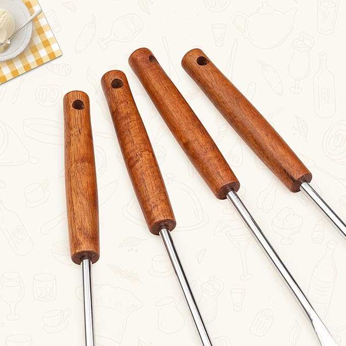 FJNATINH Stainless Steel Wok Tools Set,Wok Utensil - Wok Spatula,Turner,Ladle,Skimmer Tool Set,Mirror Polished Stainless Steel Cooking Utensils 14.6-15.2" Kitchen Utensils Cookware, Pack of 4-Ruum Studio Home