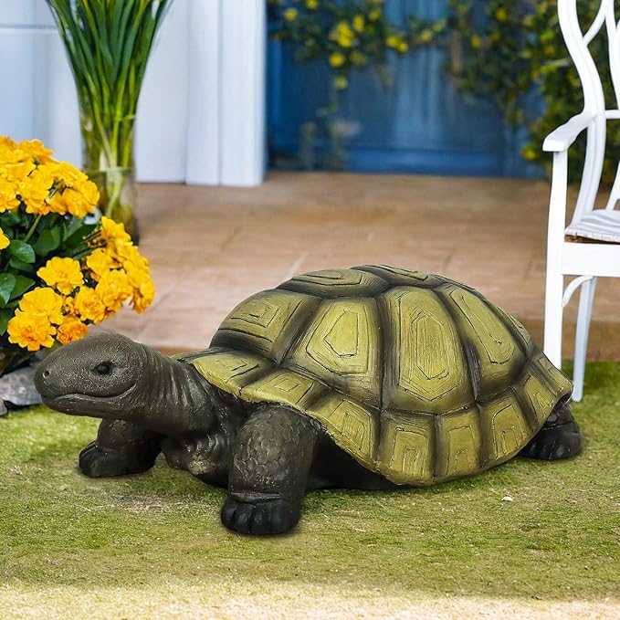 SKYFIRE Turtle Statues for Garden - 34.2” x 18.1” x 11.4” Fiber Reinforced Concrete Figurine Statue, Garden Sculptures & Statues Decor for Outdoors, Lawn, Yard - Outdoor Ornaments Gardening Gifts-Ruum Studio Home