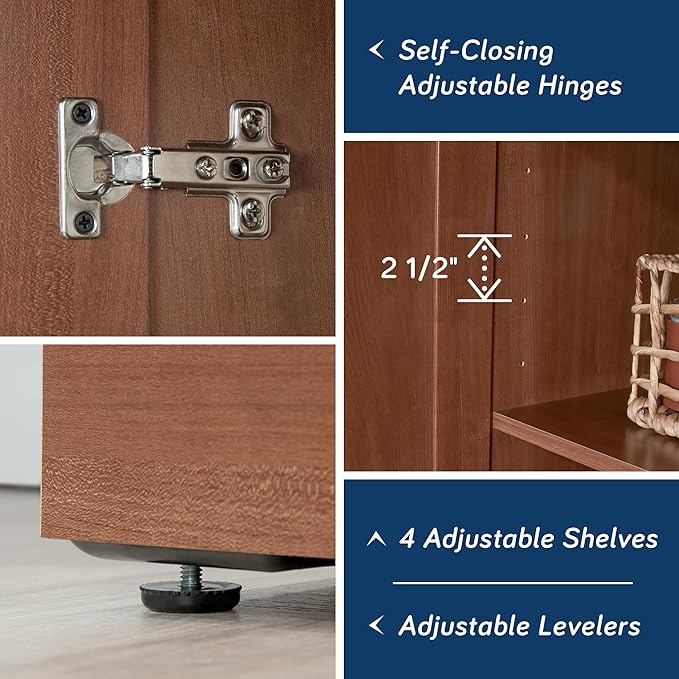 Sauder HomePlus Storage Pantry cabinets, ‎L: 23.25" x W: 17" x H: 71.18", Sienna Oak-Ruum Studio Home