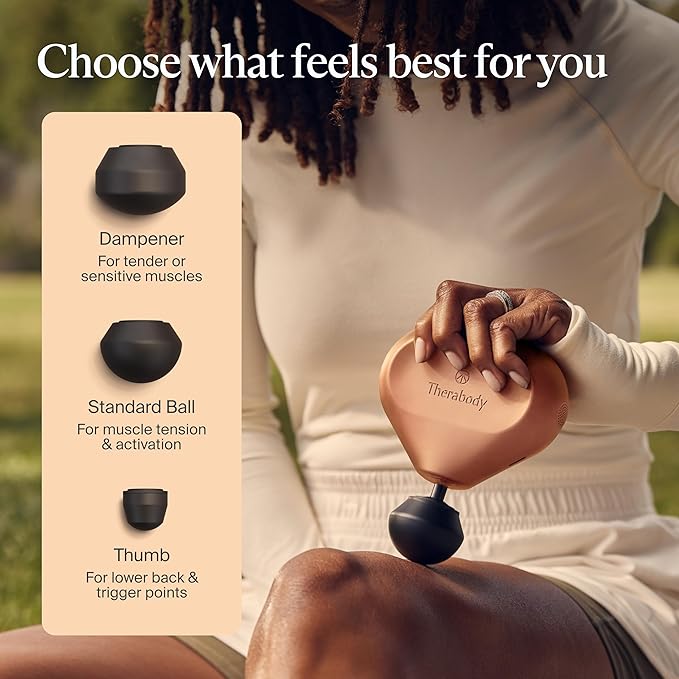 TheraGun Mini (3rd Generation) by Therabody – Ultra-Portable Massage Gun and Travel Essential for Fast, Effective Pain and Tension Relief Anywhere (Desert Rose)-Ruum Studio Home