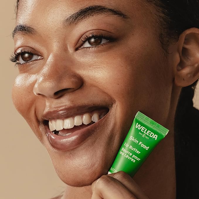Weleda Skin Food Lip Butter, 0.27 Ounce, Plant Rich Moisturizing Lip Care with Sunflower Seed Oil, Chamomile and Calendula-Ruum Studio Home