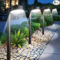 8 Pack Solar Pathway Lights Outdoor, 12 Brighter LED Solar Lights Outdoor Waterproof, Up to 12 Hrs Modern Path Light for Yard Garden Walkway Driveway Lawn, Cool White-Ruum Studio Home