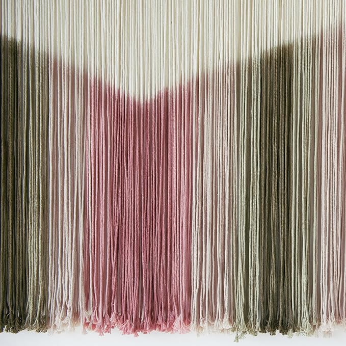 IOWER Large Macrame Wall Hanging Boho Wall Decor Large Scale Tie-Dye Yarn Living Home Room Boho Wall Decor for Bedroom Home Wall Art 57" W x 35" L-Ruum Studio Home