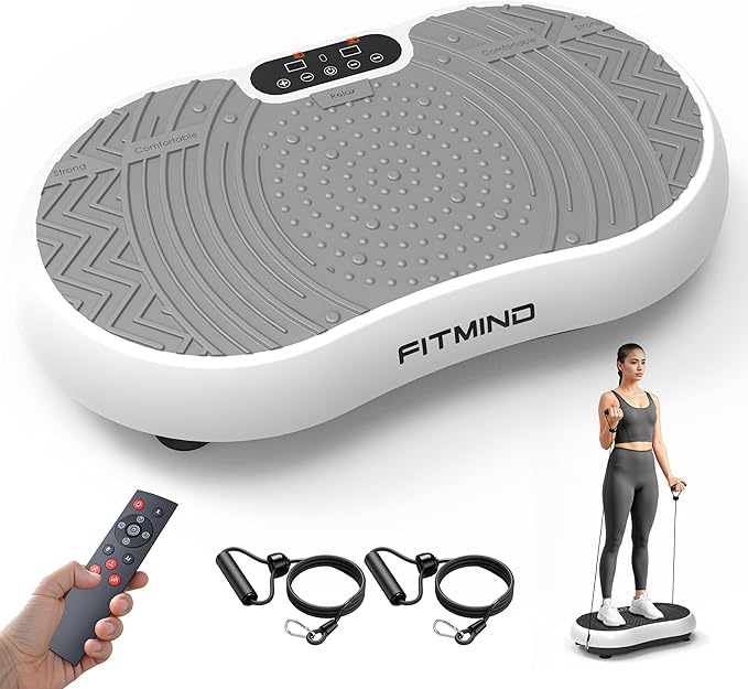Vibration Plate Exercise Machine, 24" x 14" Extra-Large Vibration Plate for Lymphatic Drainage, Vibration Plates for Weight Loss, Relaxing, Recovery-Ruum Studio Home