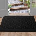 BEQHAUSE Dirt Trapper Door Mat 24" x 36", Doormat Non-Slip Entryway Rugs Washable, Dog Door Mat Stain Resistant and Absorbent Welcome Floor Mat for Front Back Door, Muddy Wet Shoes & Paws, Black-Ruum Studio Home