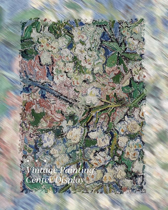 HUARCEY Gold Framed Vintage Wall Art for Living Room, Flowers Painting Canvas Prints Shelf Decor for Kitchen, Van Gogh Bedroom Wall Art, Christmas Gifts for Friends or Family ( Chestnut Branches 8"x10" )-Ruum Studio Home