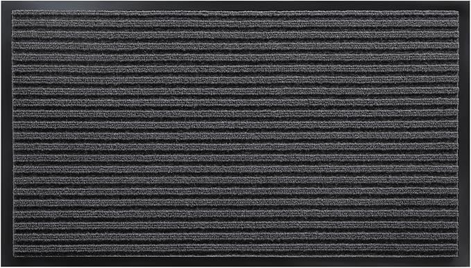 Yimobra Front Door Mat Outdoor Indoor Entrance, 100% Waterproof All-Season All Weather Doormat, Welcome Matt Outside Entry, Non Slip, Low Profile, Heavy Duty Patio Porch Floor Mats,47 x 24,Grey-Ruum Studio Home
