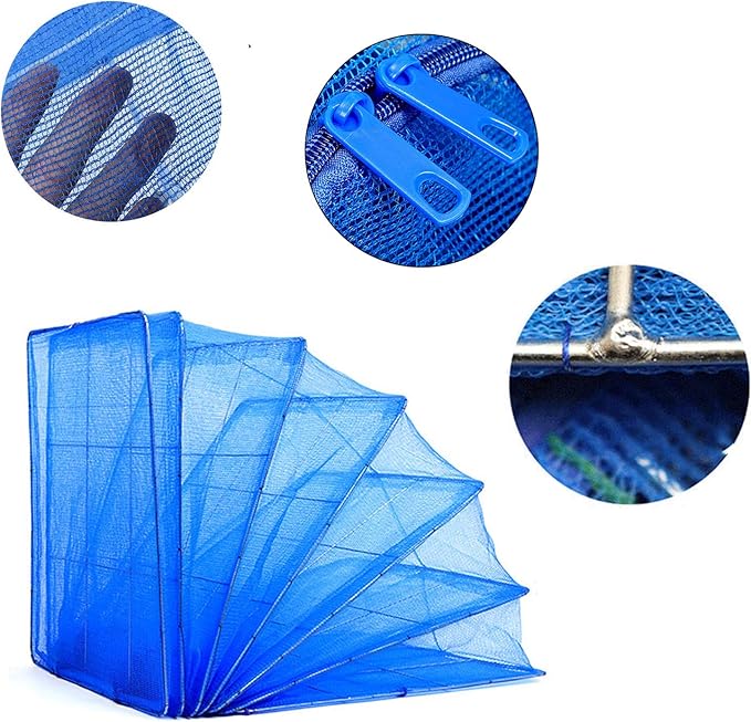 Hwayslon Hanging Drying Net Foldable Drying Rack Net Dryer 19.7"x19.7"x37.4" 6 Layer Folding Fish Mesh Collapsible Dry Net with Zippers for Fish Vegetables Drying Seeds Fruit Herb-Ruum Studio Home