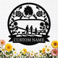Personalized Family Name Sign, Custom Family Signs Metal Wall Decor, Family Wall Art, Metal Signs Customized, Family Wall Decor for Living Room, Rustic Hanging Decoration Sign, Housewarming Gifts-Ruum Studio Home