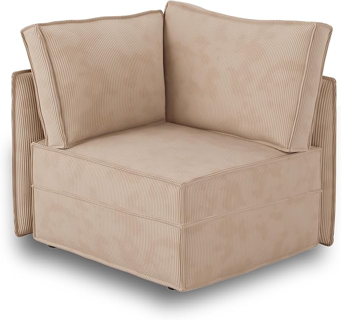 HOOOWOOO Modular Sectional Sofa Couch,Matching Free Combination Cloud Couch Corner Chair(Camel Corduroy)-Ruum Studio Home