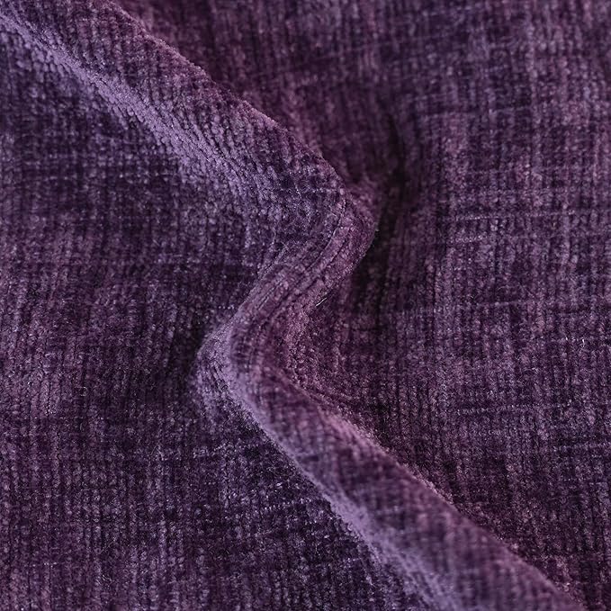 CaliTime Throw Pillow Covers Decorative 12 X 20 Inches Pack of 2 Cozy Chenille Cushion Cases for Couch Sofa Bed Living Room Home Plum Purple-Ruum Studio Home