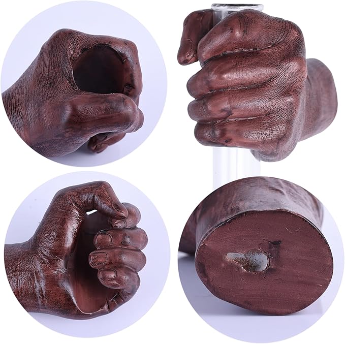 Wall Sculptures, Hand Vases Home Decor, Wall Mount Art Sculpture, Unique Wall Art Statue, Funky Flower Vase Decorations, Modern Eclectic Hanging Decor,Glass Test Tube Vase-Ruum Studio Home