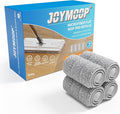 JOYMOOP Flat Mop Pads, Microfiber Mop Cleaning Pads, Washable Pads, Pads Replacement for Flat Mop or Mop Bucket Set, Pack of 4 Refills 13inch - Grey-Ruum Studio Home