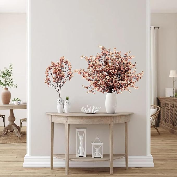 Sggvecsy 15 Pcs Babys Breath Artificial Flowers Gypsophila Bouquets Bulk Real Touch Fake Silk Flowers for Home DIY Floral Arrangement Table Centerpiece Fall Thanksgiving Autumn Decoration (Mixed)-Ruum Studio Home