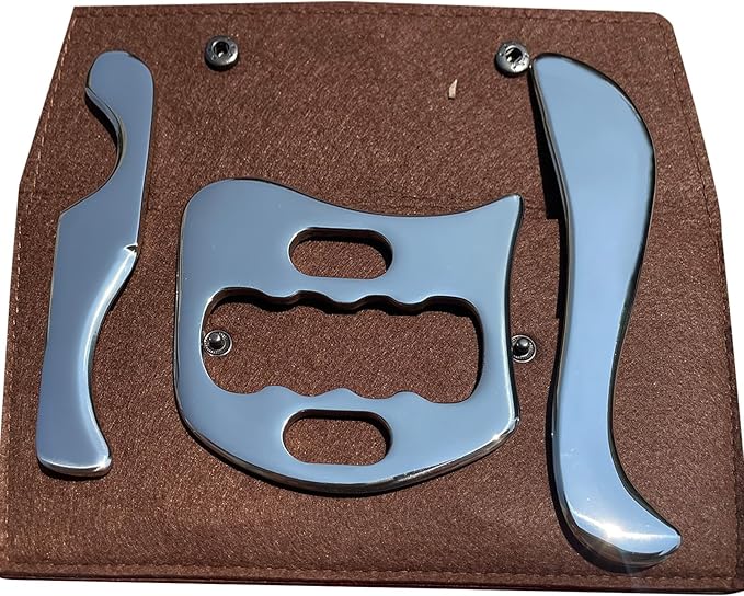 Gua sha Tool gua sha Stainless Steel iastm Tool Gussha Massage Tool Muscle Scraping Tool for Soft Tissue Therapy and Reduce Arms,Back, Legs, Neck Muscle Pain(SSL)………-Ruum Studio Home