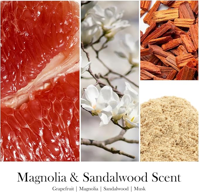 Scented Candles for Home - Magnolia & Sandalwood Candle | Aromatherapy Candle Gift for Women & Men, Soy Candles for Home Scented - 7oz-Ruum Studio Home