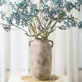 Large Flower Vase Home Decor - 12 inch Tall Ceramic Farmhouse Rustic Table Vases with Handle Living Room Decoration Decorative Modern Vintage for Floor Kitchen Shelf Coffee Dining Desk Fireplace-Ruum Studio Home
