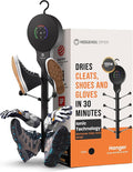 Hedgehog Hanger Shoe Dryer and Deodorizer for Sneakers, Gloves & Mittens – Rapid 4 Pair Shoes Dryer with Ionic i3 Turbo Technology, Turbocharged Drying, Silent & Tornado Mode, Adjustable Heat, Black-Ruum Studio Home