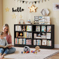 3-Tier Metal Open Shelf Bookcase, Bookcase with Adjustable Shelves, Floor Standing Book Shelf, Freestanding Display Storage Shelves, Curio Cabint Display Case for Small Places/Living Room/Corner-Ruum Studio Home