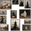 LANCHI95 12 Pcs Halloween Wall Art Prints, Vintage Witch Posters, Cute Ghost Pictures for Bedroom Decor (UNFRAMED)-Ruum Studio Home