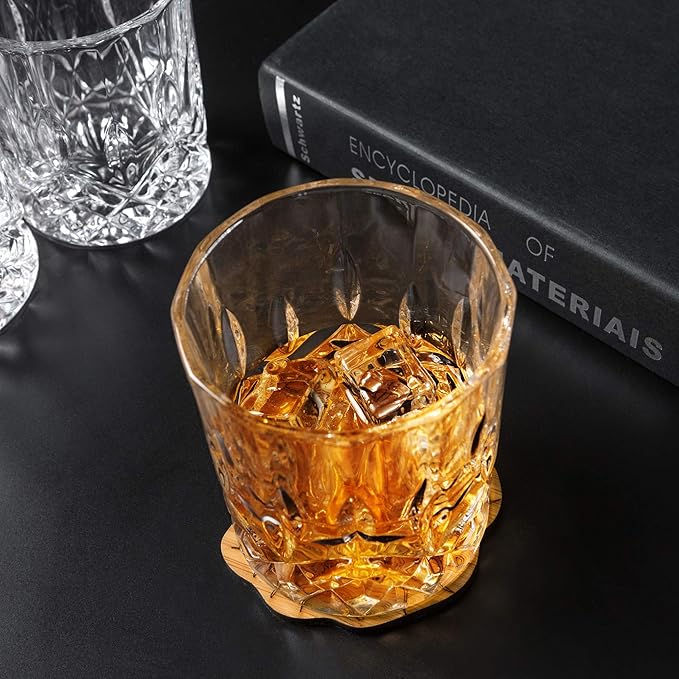 KANARS Whiskey Glasses Set of 6 with Elegant Gift Box,10 Oz Premium Old Fashioned Crystal Glass Tumbler for Liquor, Scotch, Cocktail or Bourbon Drinking, Gifts for Birthday Wedding Anniversary-Ruum Studio Home