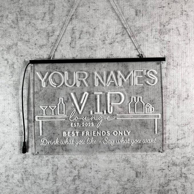 Personalized Bar Signs with Your Name for home wall light up with personalized pub name, man cave accessories, beer themed neon customizable lighted sign-Ruum Studio Home
