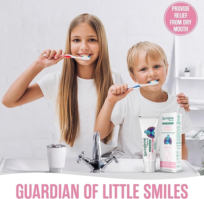 SprinJene Natural Kids Toothpaste, Bubblegum | Natural Children’s Toothpaste for Cavity Protection | Fluoride Toothpaste for Toddlers | 4 Pack-Ruum Studio Home