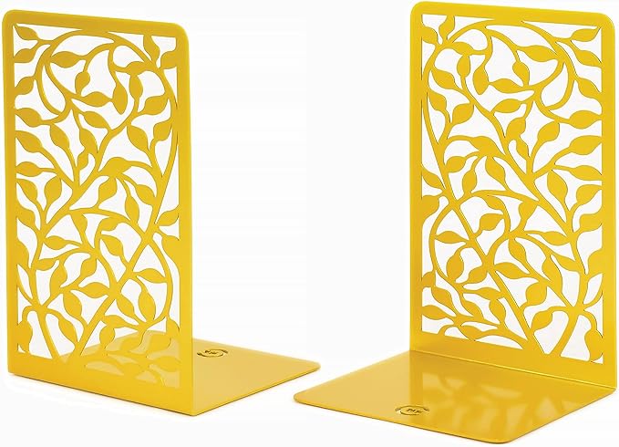 CNK Book Ends Bookends for Decorative Books Holder Bookend Shelves End Hold Heavy Duty Holders Stoppers Metal Stopper Cute Boho Bookshelf Holds Cookbook Office Home Set of 2 Bookends Pair Gold-Ruum Studio Home