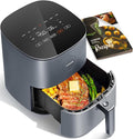 COSORI Air Fryer Pro 9-in-1, Compact 5QT, 450℉: Half Time & Chef-Grade Cook, One-Wipe Clean Glass Panel, 130+ In-App Recipes with Nutritional Info, Nonstick & Dishwasher-Safe Basket, Ceramic, Gray-Ruum Studio Home